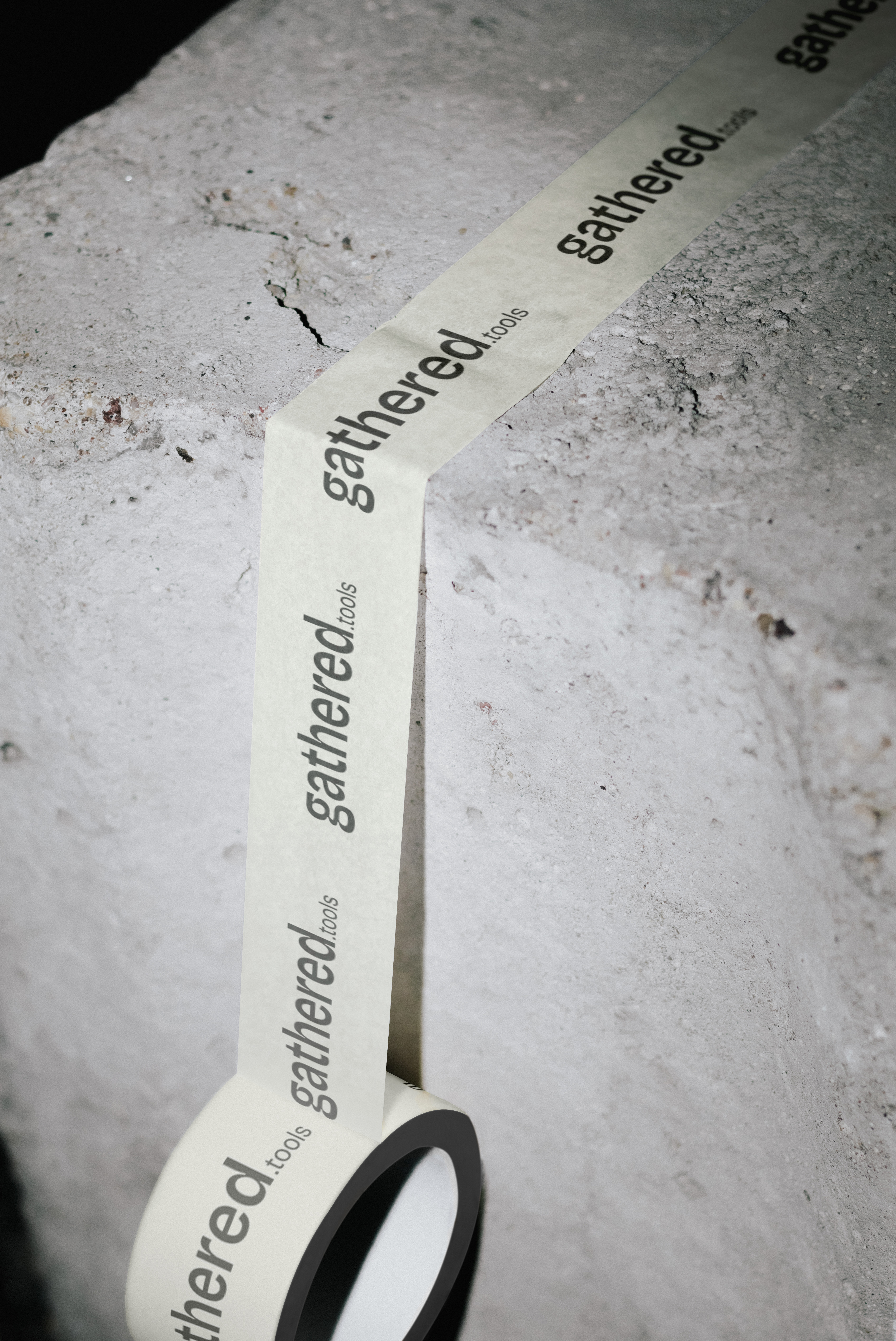 gathered.tools logo on a tape.